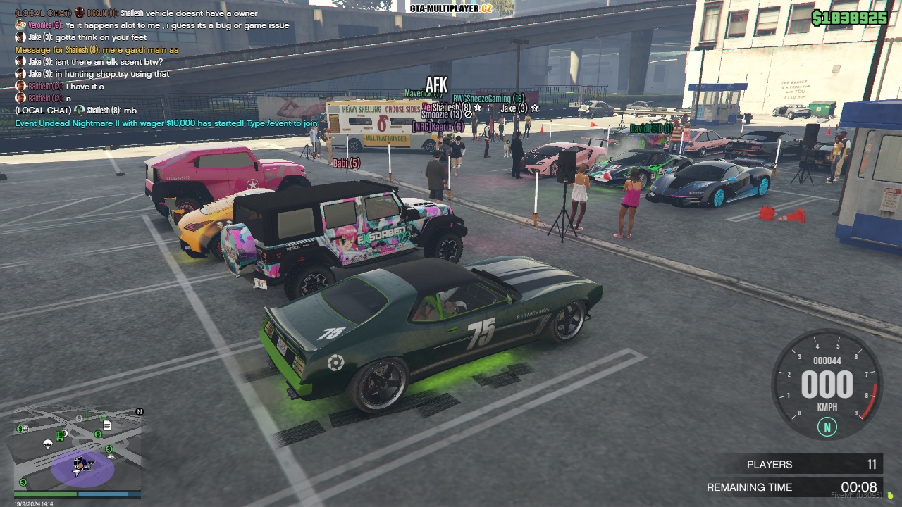 My first Fivem2 carmeet