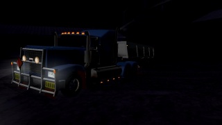 Trip with my roadtrain at night