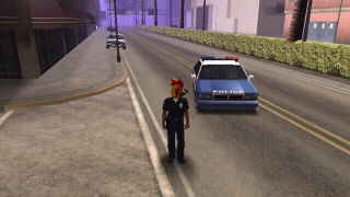 Blue LSPD car