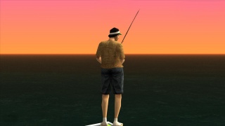 Fishing in the ocean