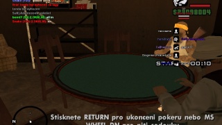 Poker s chábrem na zahradě 