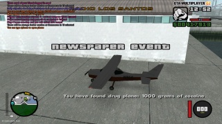 Newspaper event - Drug plane