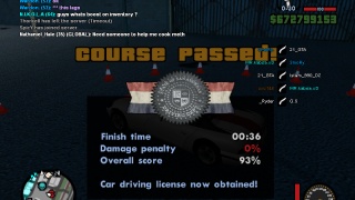 Pass course for car driving license
