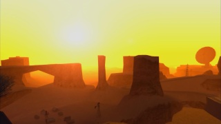 Sunrise in desert 