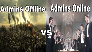 When Admins Go Offline Vs Admins Online