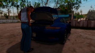 CJ tryna fix his ugly porsche